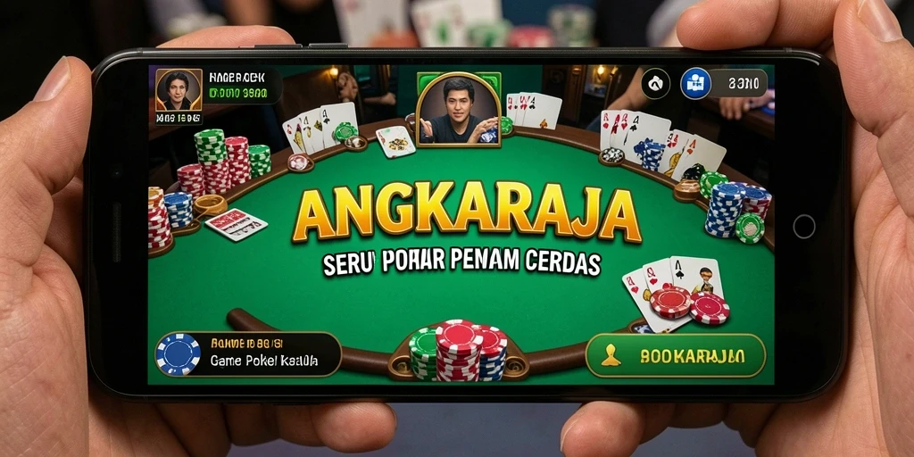 Gambaran gameplay Poker yang mendebarkan di ANGKARAJA.