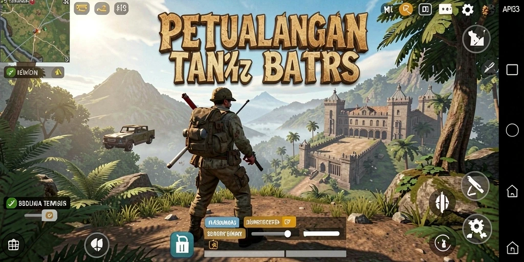 Tangkapan layar menunjukkan aksi petualangan menakjubkan dalam API33.