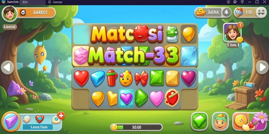 Tampilan gameplay BARU01 yang penuh warna dan seru.