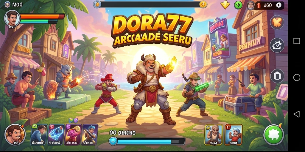 Tampilan gameplay menarik dari DORA77 dengan aksi yang seru.