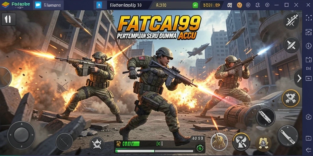 Screenshot dari gameplay seru FATCAI99 yang menunjukkan aksi pertarungan.