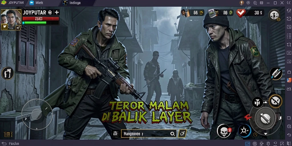 Tampilan gameplay JOYPUTAR yang mencekam dan penuh ketegangan.