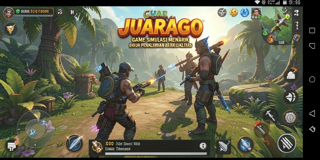 Tampilan gameplay JUARAGO yang menegangkan dan menarik.