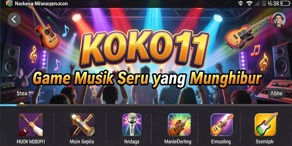 Gambaran gameplay KOKO11 saat bermain musik dengan teman.