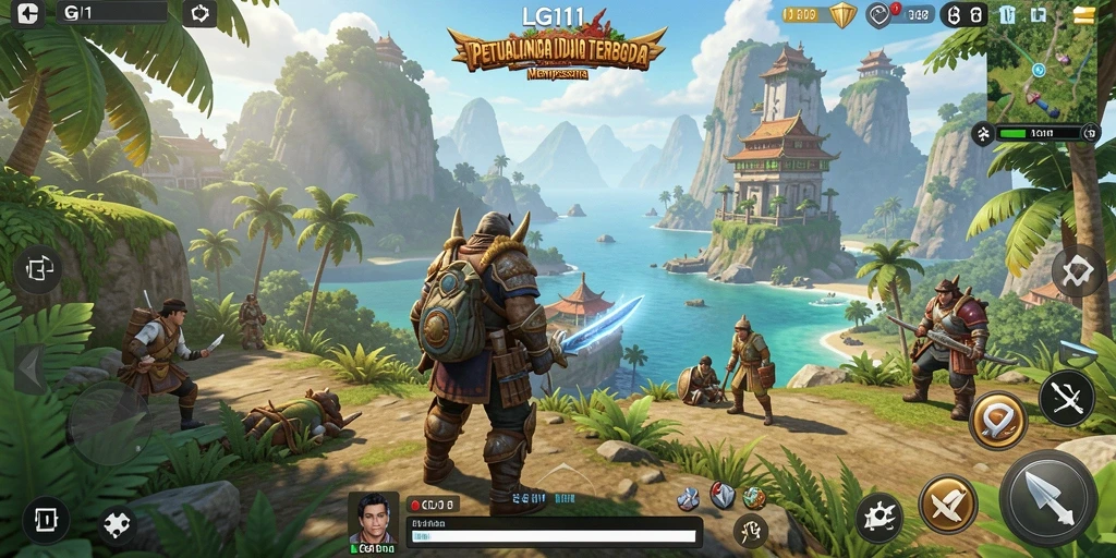 Gameplay menyenangkan di dunia terbuka LG111 yang penuh petualangan.