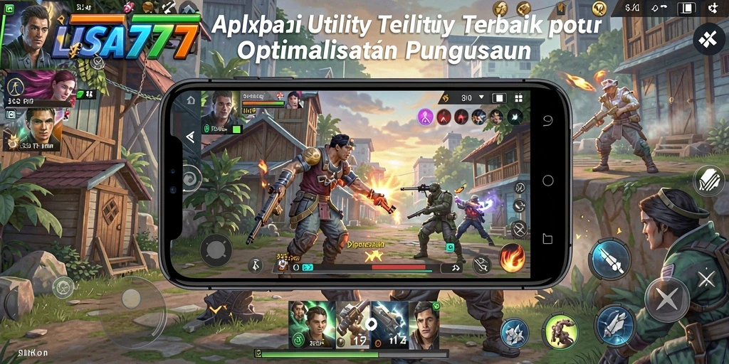 Screenshot LUSA777 menunjukkan antarmuka aplikasi Utility yang bersih dan fungsional.