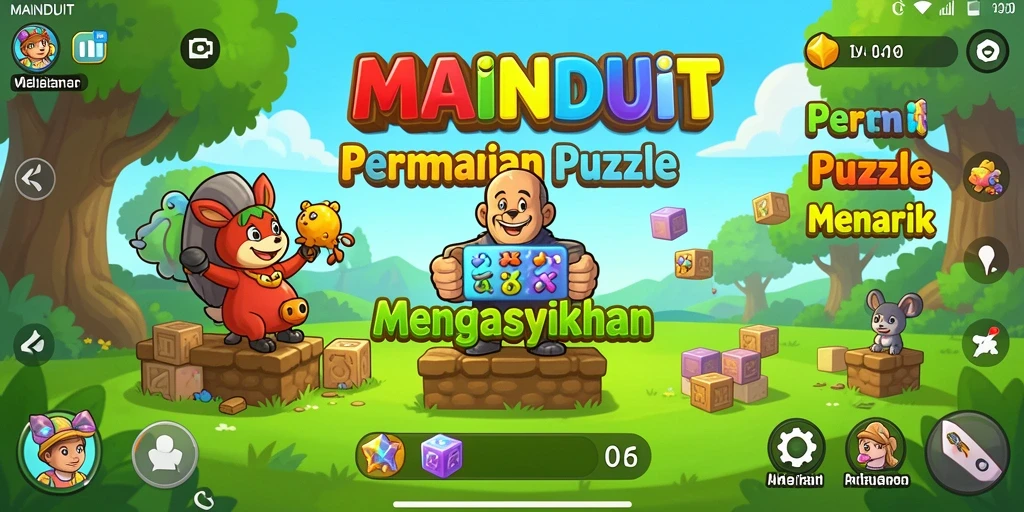 Screenshot gameplay MAINDUIT menampilkan tantangan puzzle yang menarik.
