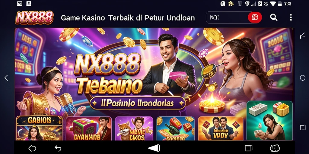 Screenshot gameplay NX888 yang menunjukkan keseruan permainan Kasino.