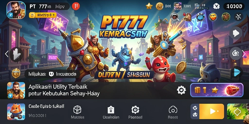 Tampilan utama aplikasi PT777 yang menarik dan fungsional.