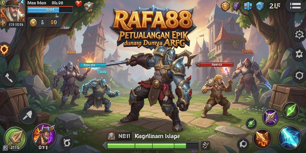 Tangkapan layar RAFA88 memperlihatkan aksi pertarungan ARPG yang mendebarkan.