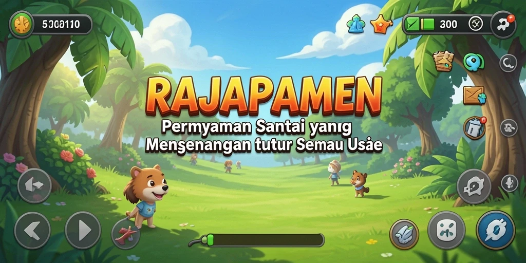 Tampilan utama gameplay RAJAPAMEN yang seru dan interaktif.