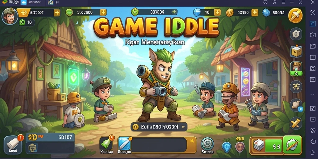Screenshot gameplay SD107 menampilkan elemen Idle yang menarik.