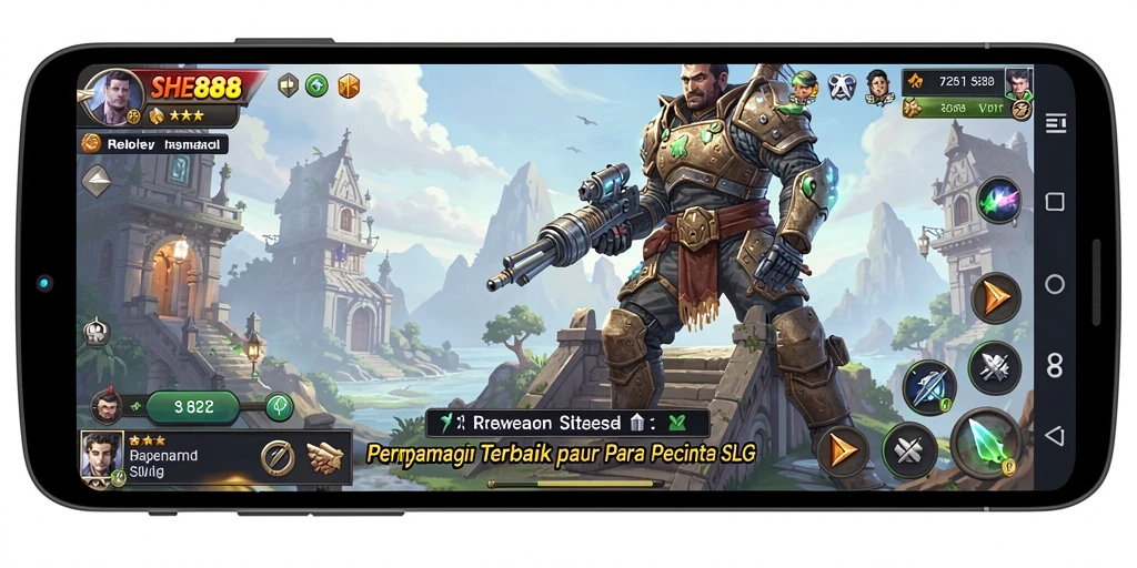 Tangkapan layar utama SHE888 menampilkan aksi gameplay seru dan strategi.