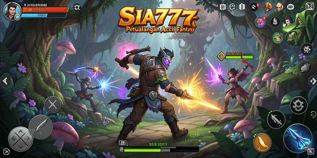 Tampilan gameplay SIA777 yang menakjubkan dengan karakter yang beraksi di medan pertempuran.