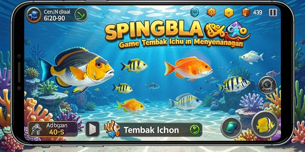 Gameplay SPINGILA yang menegangkan saat menembak ikan.