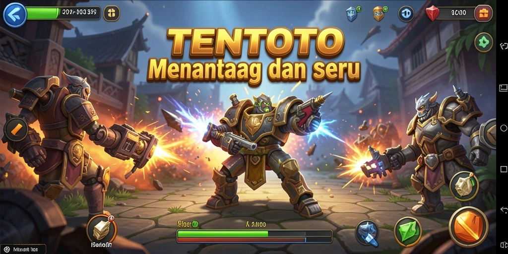 Tampilan gameplay seru dan menantang di TENTOTO.