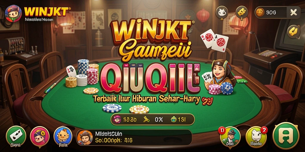 Screenshot dari gameplay seru WINJKT yang menampilkan ronde QiuQiu.