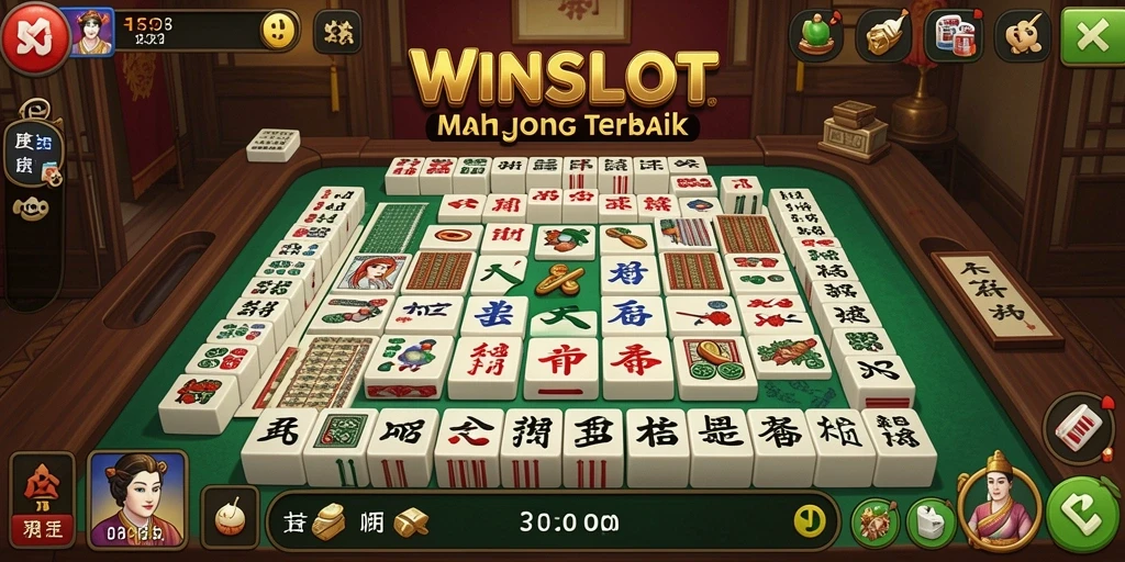 Tampilan gameplay WINSLOT dengan desain grafis menarik dan ubin Mahjong.